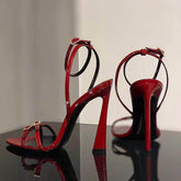 Sexy Crossed Strap Pointed Toe Heels